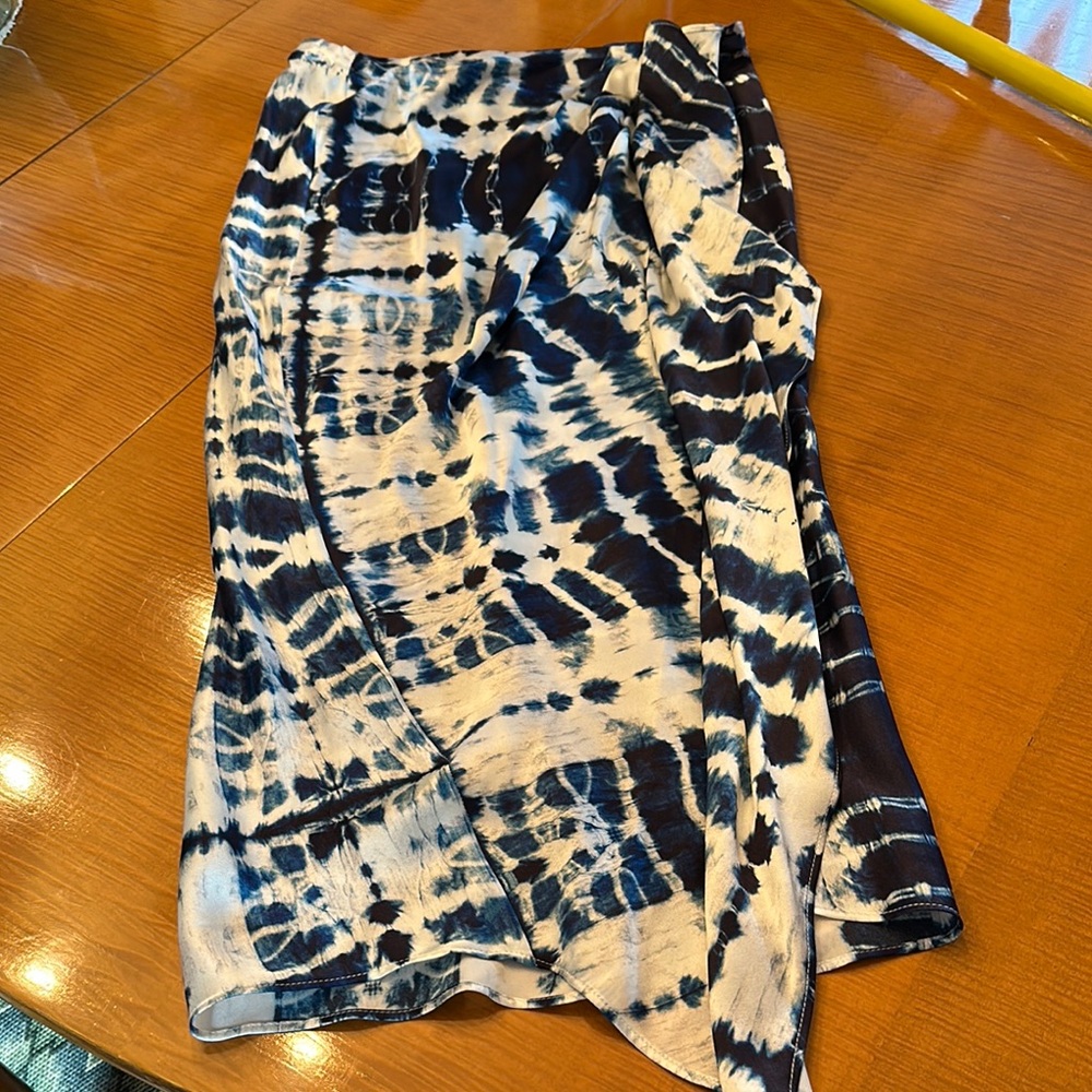 Generation Love Indigo and White Patterned Skirt